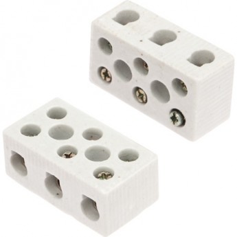 Клемма керамическая REXANT КВ 12 мм² винтовая с крепежным отверстием, 45 шт. Клемма керамическая REXANT КВ 12 мм² винтовая с крепежным отверстием, 45 шт.