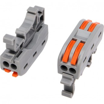 Клемма REXANT СМК 222-422D проходная 2-полюсная, с креплением на DIN-рейку (0,08-4 мм²) серая (50 шт./уп.) Клемма REXANT СМК 222-422D проходная 2-полюсная, с креплением на DIN-рейку (0,08-4 мм²) серая (50 шт./уп.)