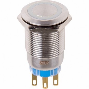 Кнопка антивандальная REXANT A19-C1 12В б/фикс белая Кнопка антивандальная REXANT A19-C1 12В б/фикс белая