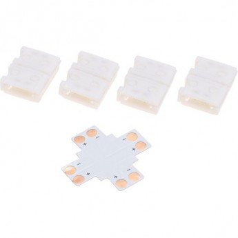 Коннектор REXANT Х-образный для светодиодной ленты SMD 8мм Коннектор REXANT Х-образный для светодиодной ленты SMD 8мм