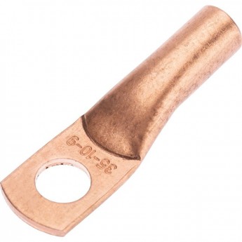Наконечник медный REXANT ТМ 35-10-9 (35мм² - Ø10мм) (в упак. 50 шт.) Наконечник медный REXANT ТМ 35-10-9 (35мм² - Ø10мм) (в упак. 50 шт.)
