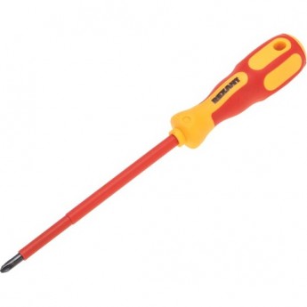 Отвертка крестовая диэлектрическая REXANT PH/SL2х150мм до 1000В, двухкомпонентная рукоятка Отвертка крестовая диэлектрическая REXANT PH/SL2х150мм до 1000В, двухкомпонентная рукоятка