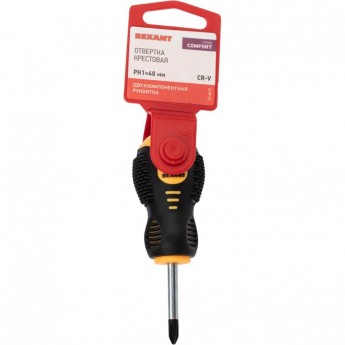 Отвертка крестовая REXANT PH1х40мм, двухкомпонентная рукоятка Отвертка крестовая REXANT PH1х40мм, двухкомпонентная рукоятка