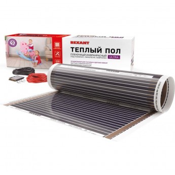 Пленочный теплый пол REXANT ULTRA RXM 220, площадь 2 м², 0.5х4 м, 440 Вт Пленочный теплый пол REXANT ULTRA RXM 220, площадь 2 м², 0.5х4 м, 440 Вт