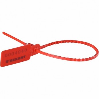 Пломба пластиковая REXANT номерная 255 мм красная Пломба пластиковая REXANT номерная 255 мм красная