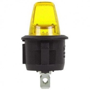 Выключатель клавишный REXANT 6А круглый желтый (перепак. из 12в) Выключатель клавишный REXANT 6А круглый желтый (перепак. из 12в)