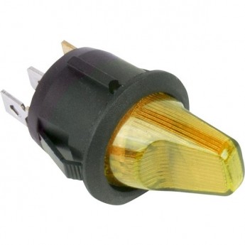 Выключатель клавишный REXANT RWB-224 16А круглый желтый с подсветкой Выключатель клавишный REXANT RWB-224 16А круглый желтый с подсветкой